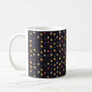 Taza De Café Formas abstractas Patrón oscuro