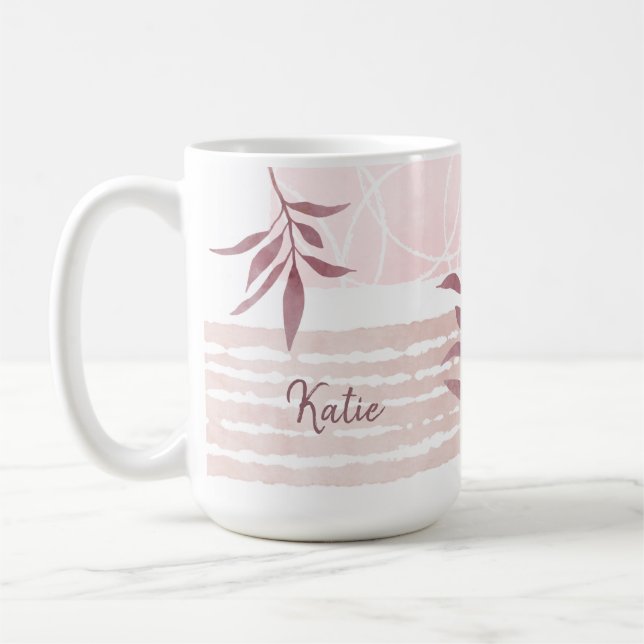 Taza De Café Formas de acuarela de cálculo abstracto (Izquierda)