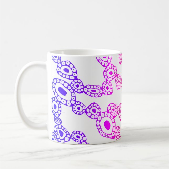 Taza De Café Formas de Blob de Círculo Abstracto Aleatorio Mult (Izquierda)