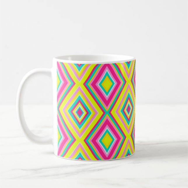 Taza De Café Formas geométricas modernas sin inconvenientes tri (Izquierda)