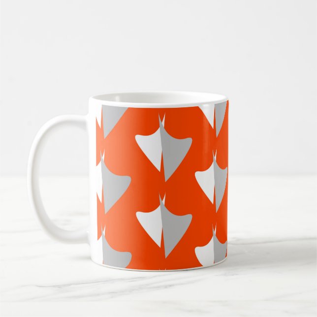 Taza De Café Formas geométricas retro con patrón abstracto sin  (Izquierda)