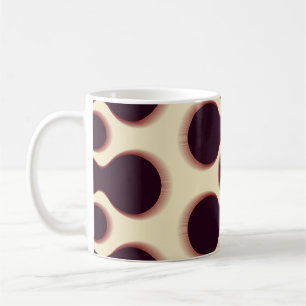 Taza De Café Formas globulares espinosas, patrones de tonos mar