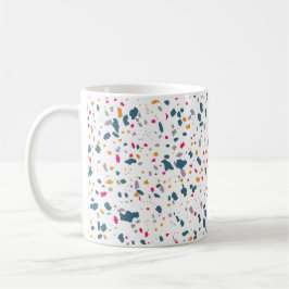 Taza De Café Formas modernas azules y rosas