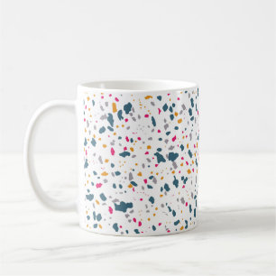 Taza De Café Formas modernas azules y rosas