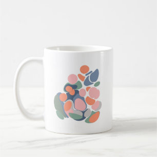 Taza De Café Formas orgánicas abstractas modernas arte en color