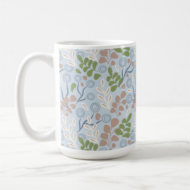 Taza De Café Formas orgánicas botánicas (Izquierda)
