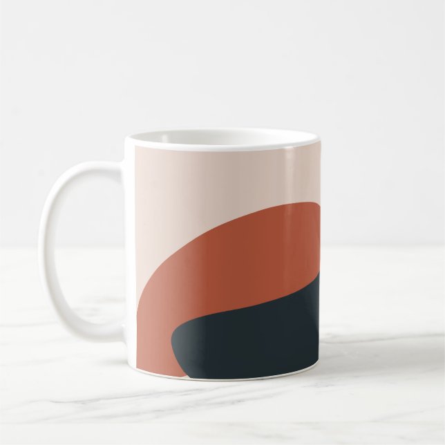 Taza De Café Formas orgánicas Tonos cálidos moderno (Izquierda)