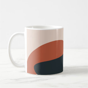 Taza De Café Formas orgánicas tonos cálidos modernos