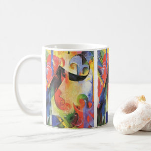 Taza De Café Formas rotas de Franz Marc, Arte abstracto vintage
