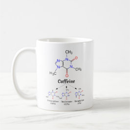 Taza De Café Fórmula C₈H₁₀N₄O₂, Estructura química de la cafeín