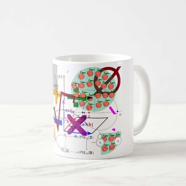 Taza De Café fórmula de matemáticas física escuela (Anverso derecho)