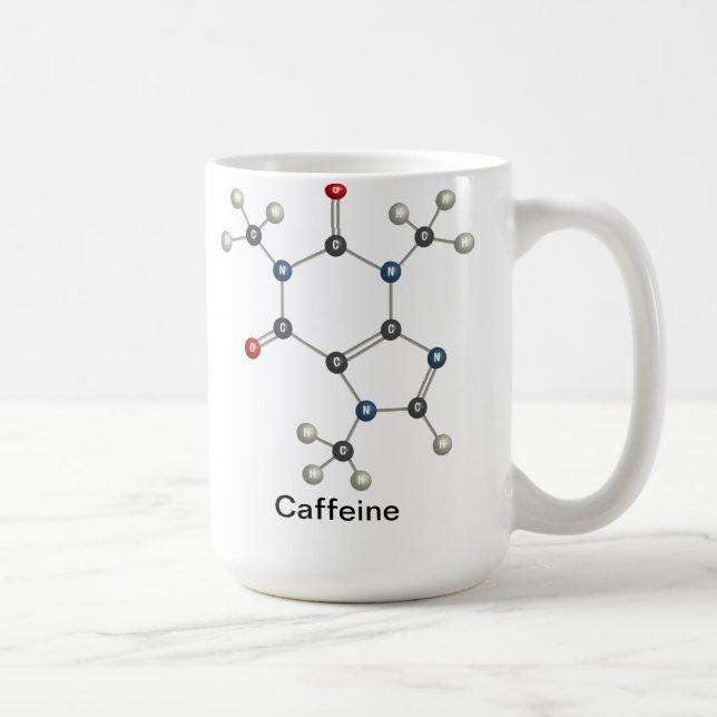Taza De Café Fórmula nuclear del cafeína (Derecha)