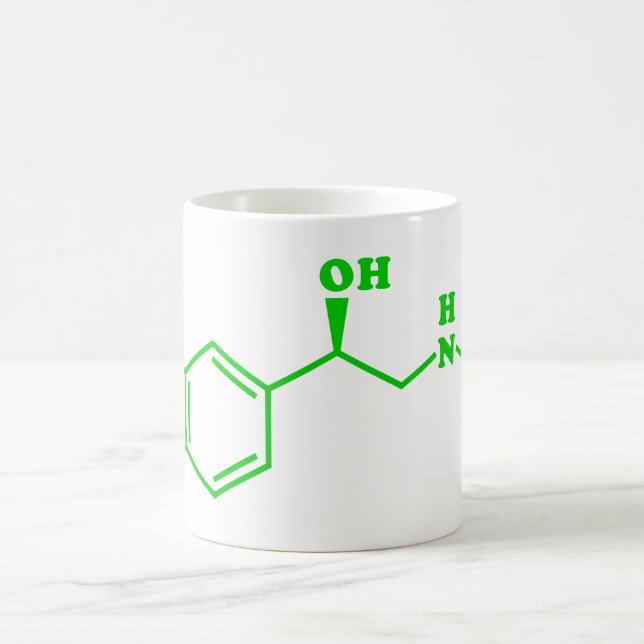 Taza De Café Fórmula Química Molecular Adrenalina (Centro)