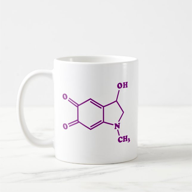 Taza De Café Fórmula química molecular de Adrenocromo (Izquierda)