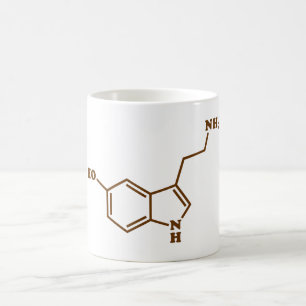 Taza De Café Fórmula química molecular de serotonina