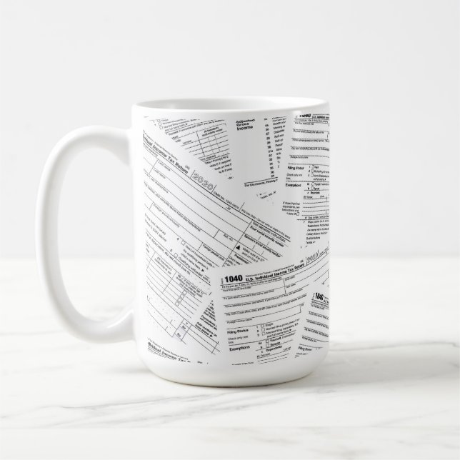 Taza De Café Formularios de impuestos sobre la renta (Izquierda)