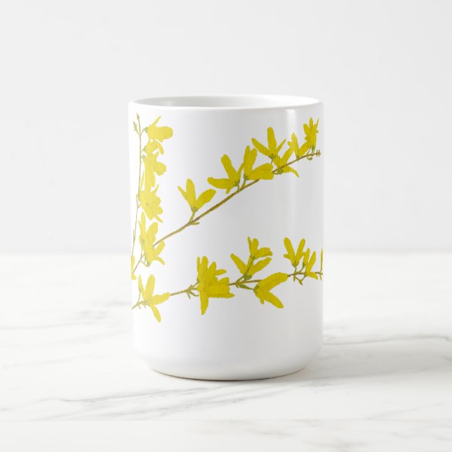 Taza De Café Forsythia de la primavera (Centro)