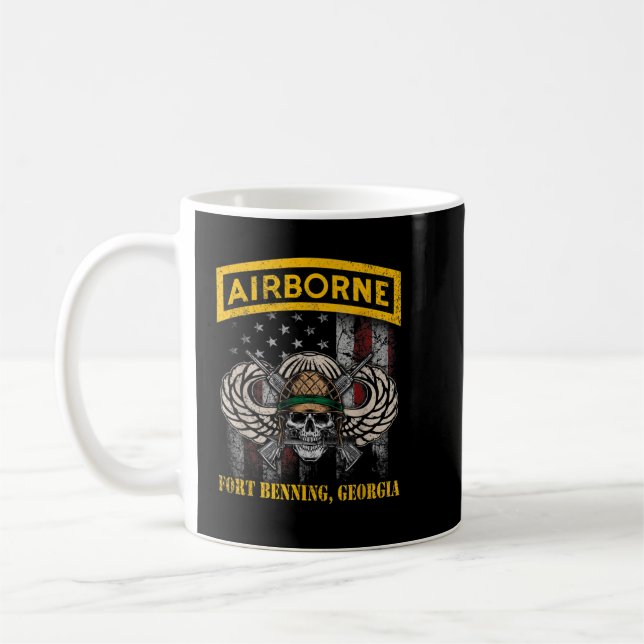 Taza De Café Fort Benning GA Veter de Div de Paracaidistas Aére (Izquierda)