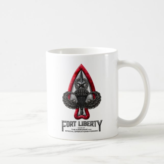 Taza De Café Fort Liberty White Coffee Mug (Derecha)
