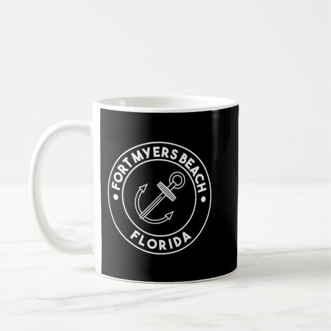 Taza De Café Fort Myers Beach Florida Souvenirs Pocket Logo Lon (Izquierda)