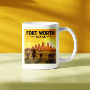 Taza De Café Fort Vintage Wort Texas