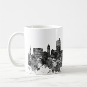Taza De Café Fort Wayne Indiana Skyline BW