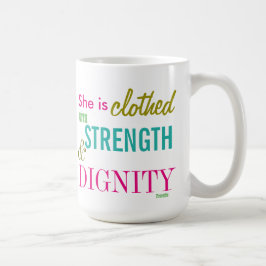Taza De Café Fortaleza Biblia Dignidad versus Chicas Inspirador
