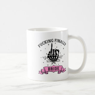Taza De Café Forting Finally Bride Skeleton Hand Halloween Bach