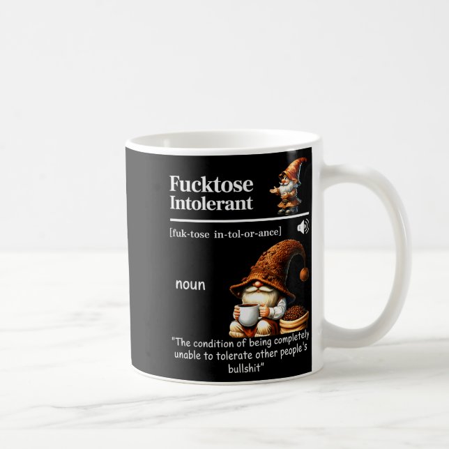 Taza De Café Fortose Intolerant Definition Funny Gnome Coffee  (Derecha)