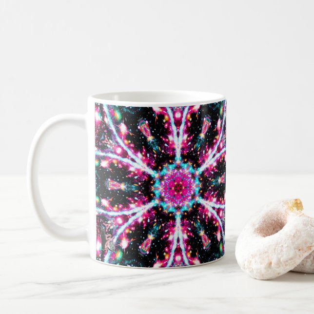 Taza De Café Foshorescencia Stellar Kaleid (Con donut)