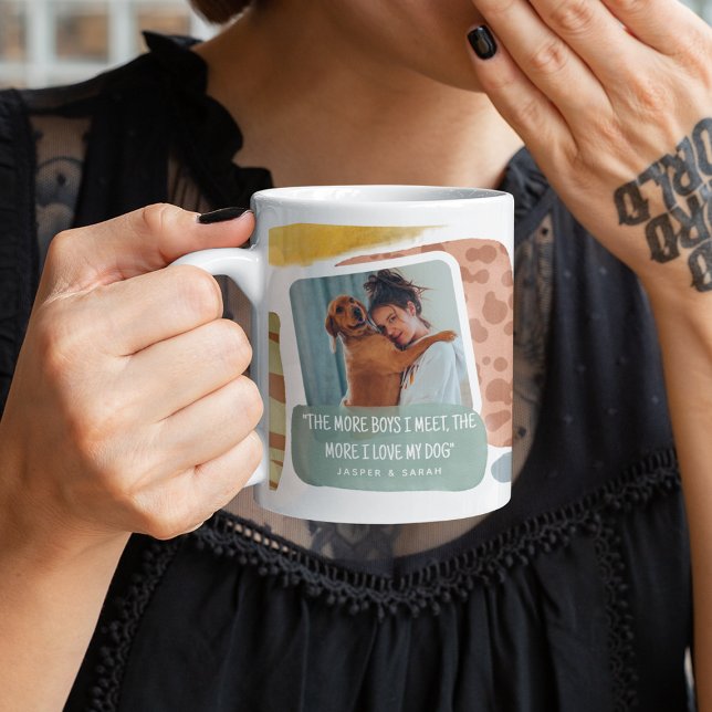 Taza De Café Foto abstracta divertida de mamá de perro (Subido por el creador)