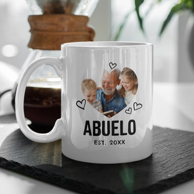 Taza De Café Foto bosqueteada del corazón de Abuelo (Subido por el creador)