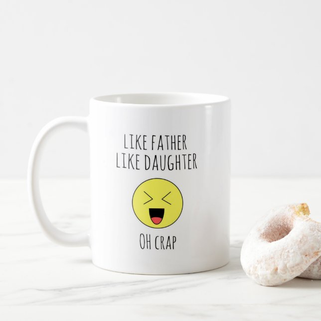 Taza De Café Foto Como Padre Como Hija/Hijo (Con donut)