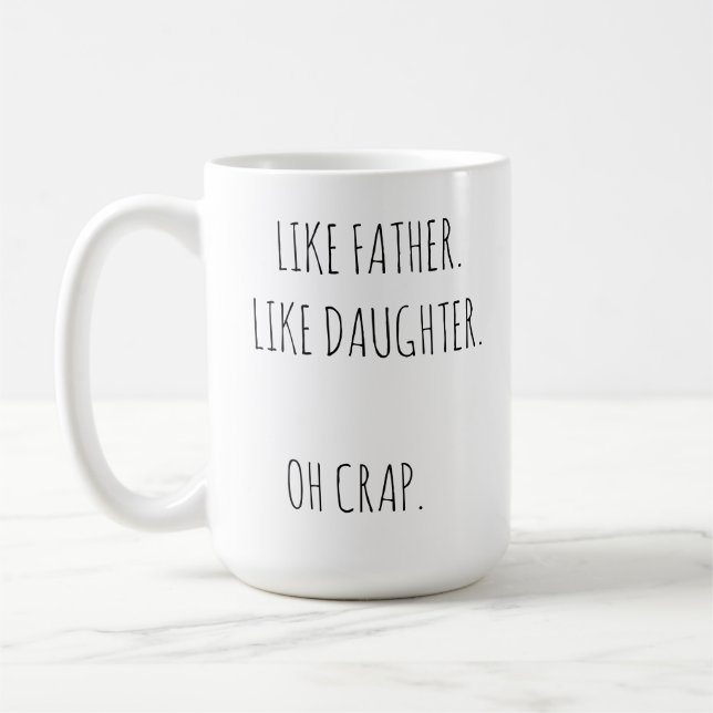 Taza De Café Foto como Padre Como Hija/Hijo Café Mug (Izquierda)
