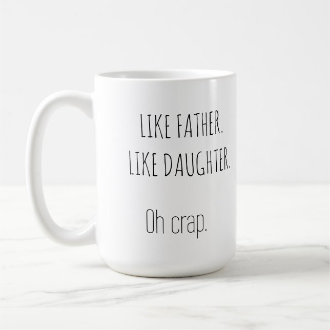 Taza De Café Foto como Padre Como Hija/Hijo Café Mug (Izquierda)