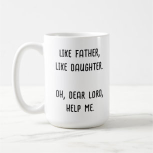 Taza De Café Foto Como Padre Como Hija Hijo Personalizada