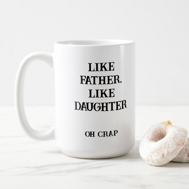 Taza De Café Foto como Padre como hija regalos graciosos (Con donut)