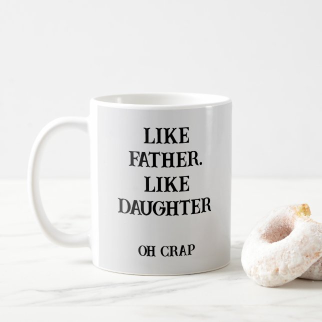 Taza De Café Foto como Padre como hija regalos graciosos (Con donut)