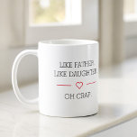Taza De Café Foto como padre, hija<br><div class="desc">Celebra el vínculo especial entre padre e hijo con nuestro reconfortante café Mug "Como padre, como hija o hijo". Esta taza personalizada captura la esencia de la conexión única compartida entre un padre y su hijo, convirtiéndolo en el regalo perfecto para el Día del Padre, cumpleaños o cualquier ocasión. Esta...</div>