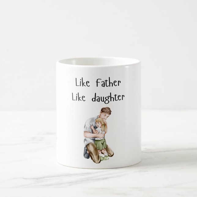 Taza De Café Foto como padre, hija/hijo (Centro)