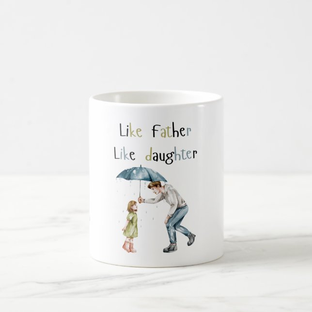 Taza De Café Foto como padre, hija/hijo (Centro)