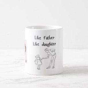 Taza De Café Foto como padre, hija/hijo
