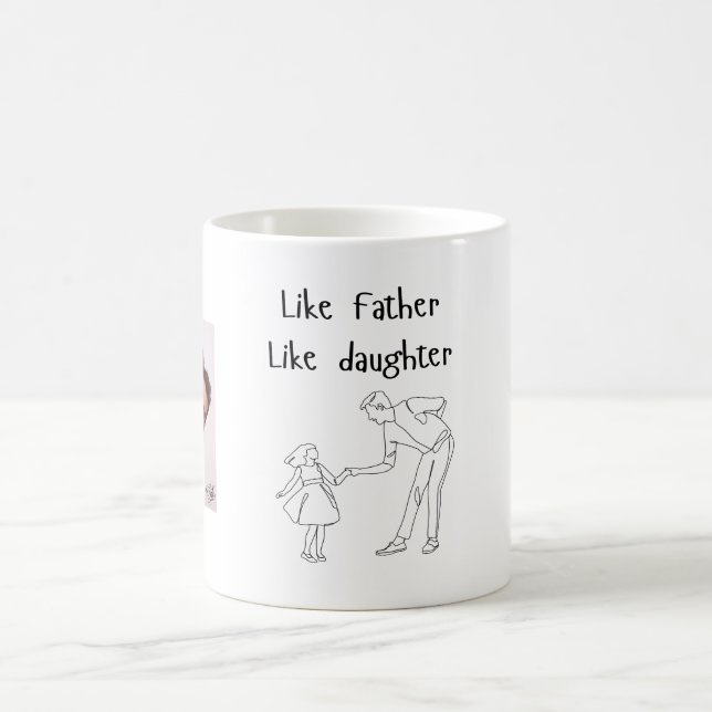 Taza De Café Foto como padre, hija/hijo (Centro)