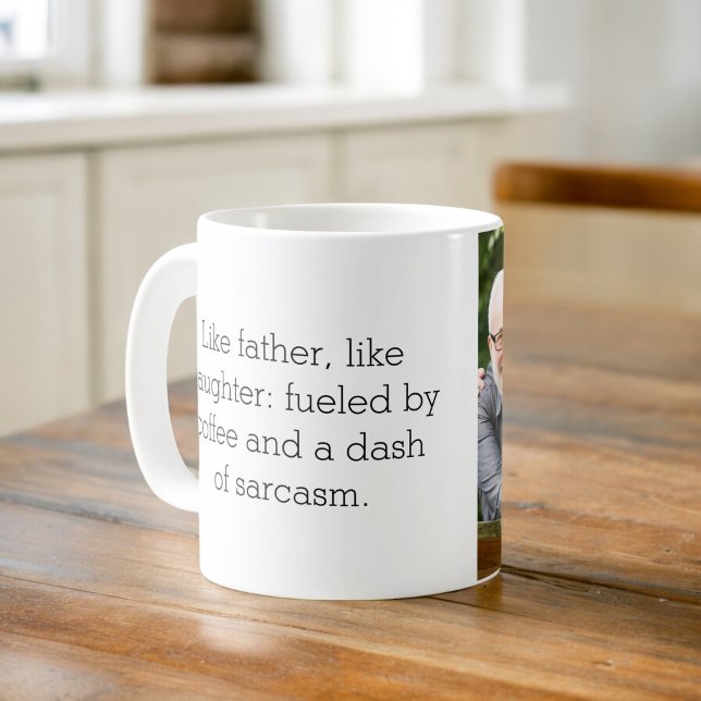 Taza De Café Foto como padre, hija o hijo (Subido por el creador)