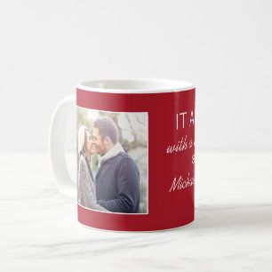 Taza De Café Foto Cute Pareja Donde Todo Comenzó A Citar