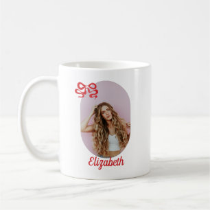 Taza De Café Foto Cute Red Bow
