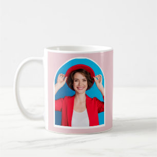 Taza De Café Foto de artista de maquillaje rosa sonrosado blanc