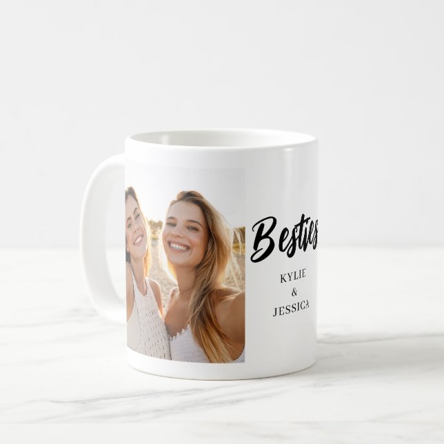 Taza De Café Foto de Besties Personalizada (Anverso izquierdo)