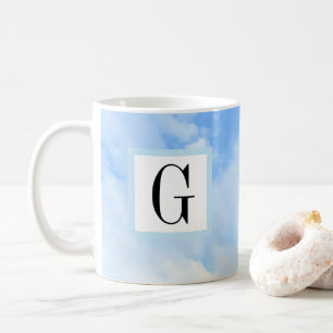Taza De Café Foto de Blue Sky Elegant Single Inicial