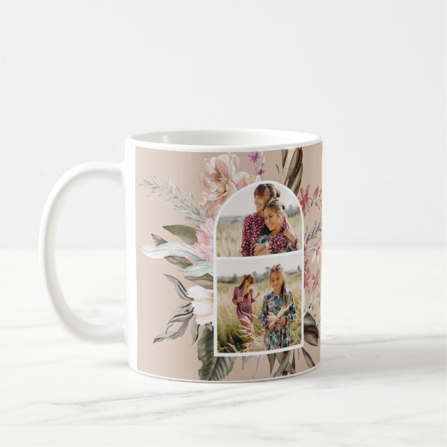 Taza De Café Foto de Boho Floral and Greenery (Izquierda)